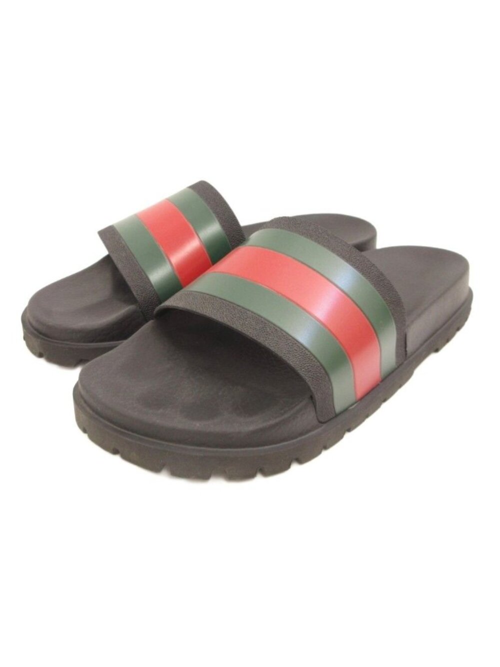 Gucci Sherry Line Web Slide Sandals Black 10
